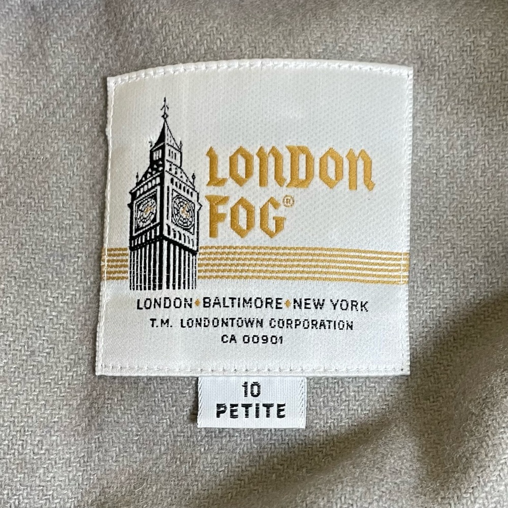 London Fog Beige Trench Coat - Picture 3 of 14